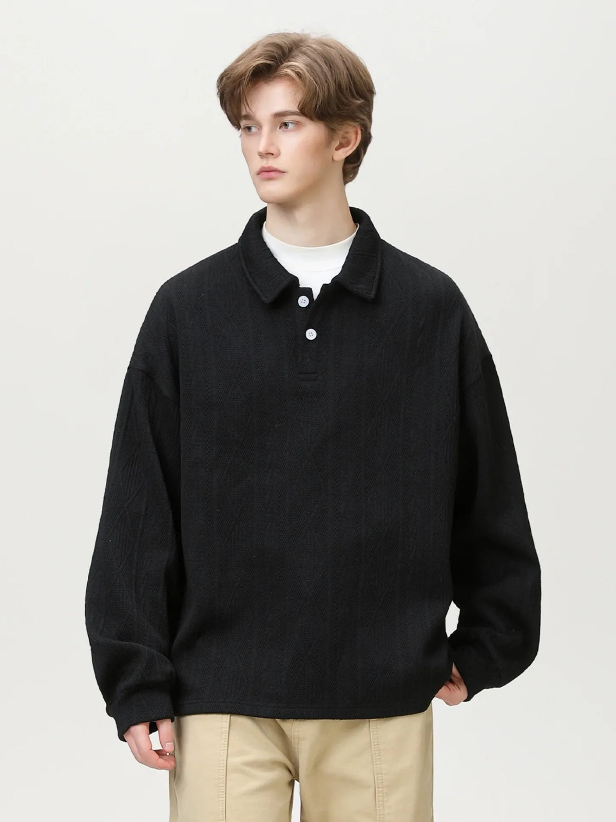 Casual Ancient Money Lapel Collar Sweatshirt