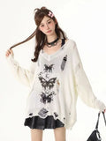 Y2K Butterfly Print Women Top
