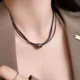 Colorful Stones Flower Pendant Necklace