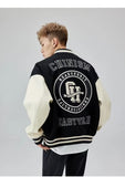 Retro Letter Printed Varsity Jacket
