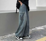 Y2K versatile Casual Wide Leg Cargo Jeans