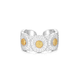 Retro Daisy Flower Adjustable Open Ring