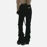 Black Slim Fit High Waist Flared Bootcut Jeans