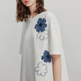 Women Cute Flower Casual Summer Short Sleeve T-Shirt