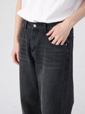 Black Wide-leg Vintage Jeans