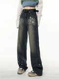 Star-Adorned Wide-Leg Jeans