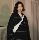 Striped Black Sweatshirt