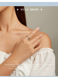 Faith Cross Black Zircon 925 Sterling Silver Ring