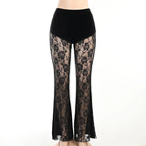 Dark Gothic High Waist Flare Pants