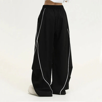 American Vintage Striped Patchwork Wide Sweatpants