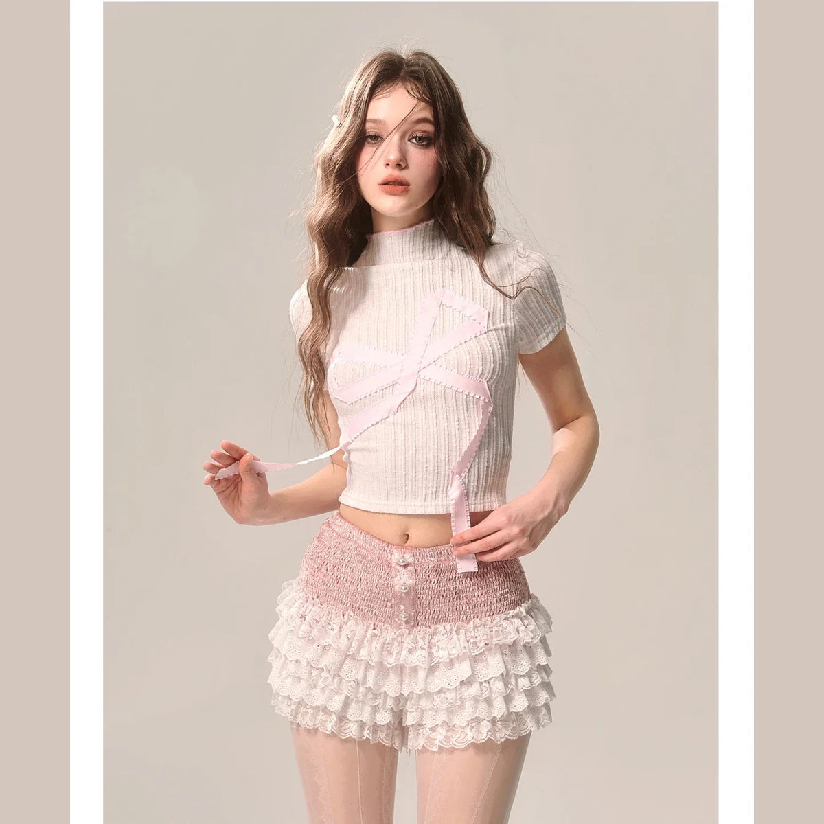 Coquette Whimsical Charm Crop Top