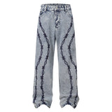 Barbed Wire Straight-leg Jeans