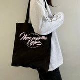 Vintage Goth Grunge Canvas Shopper Tote Bag