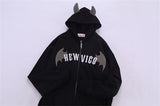 Bat Wings Zip Up Hoodie