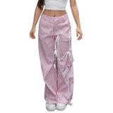Women Streetwear Vintage Bowknot Cargo Pants