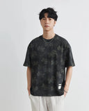 Men's Streetwear Retro Ink Dye Maple Leaf T-Shirt