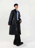 Trendy Stylish Windproof PU Leather Coat