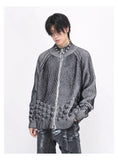 Men Stylish Knitted Hip Hop Striped Sweatshirt