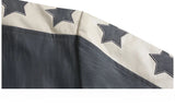 High-End European Spliced Star Leather Jacket