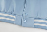 Cartoon Embroidery Single Breasted Baseball Varcity Jacket