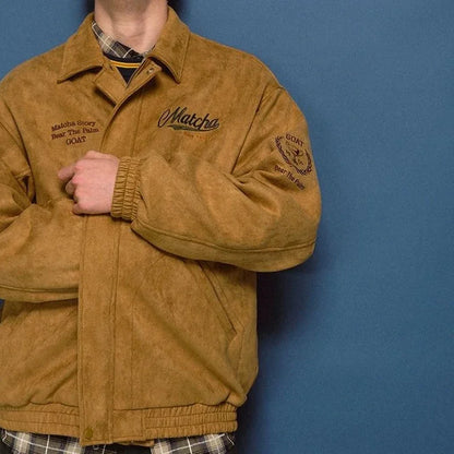 American Style Retro Racing Lapel Hip Hop Jacket