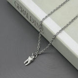 Hollow Thorn Heart Pendant Charm Necklace