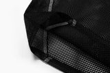 Y2K Patchwork Mesh O-Neck Collar Graphic Sport T-Shirt