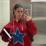 Patchwork Oversized Y2K Hoodie