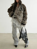 Women Retro Essential Chic Solid Fur Jacket