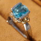 Geometric Zircon Silver Classic Ring