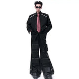 Stylish Timeless Fit High Street Leather Cargo Pants