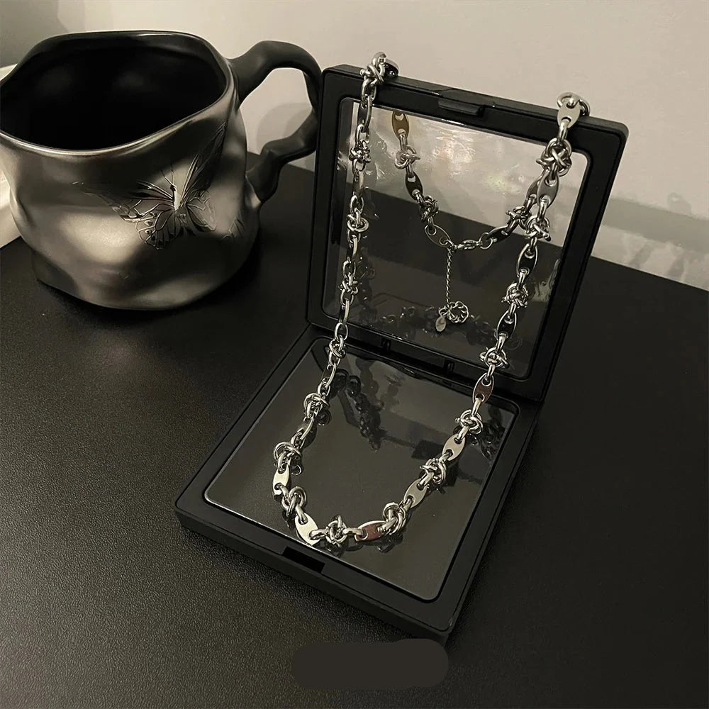 Luxury Stainless Steel Splicing Necklace