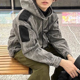 Vintage Japanese Style Denim Hoodie