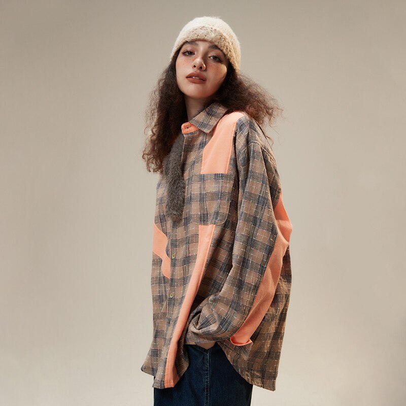 Patchwork Plaid Shirt