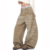 Premium Streetwear Khaki Baggy Wide Leg Jeans