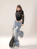 High Street Washed Multi Pocket Jeans