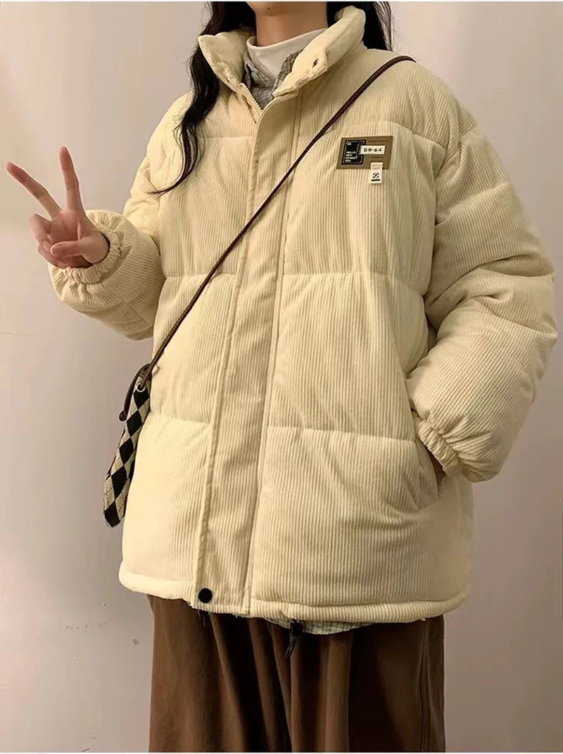 Thick Retro Corduroy Oversized Parkas Jacket