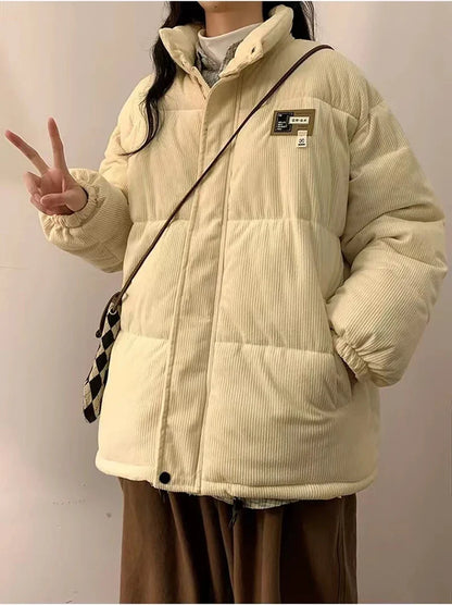 Thick Retro Corduroy Oversized Parkas Jacket