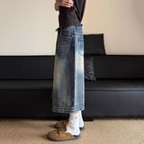 Solid Color American Style Denim Jorts