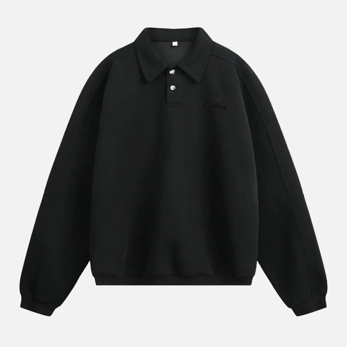 Autumn Letter Print Loose Turn Down Collar Sweatshirt
