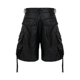 Versatile Multi-Pocket Black Tactical Cargo Short