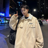 Korean Velvet Fur Collar Padded Parka Jacket