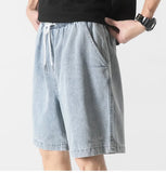 Washed Baggy High-waist Shorts