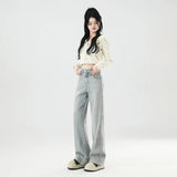 Streetwear Lightweight Wide Leg Denim Jeans