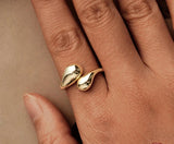 Chunky Water Droplet Sterling Silver Ring