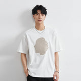 Embroidered Heavy Cotton Casual Short Sleeve T-Shirt