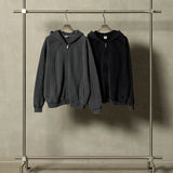 Vintage Retro Fleece Zip-Up Sweatshirt