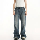 Sequin Patchwork Wornout Burr Edge Jeans