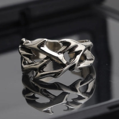Thorns Stainless Steel Irregularity Gothic Ring