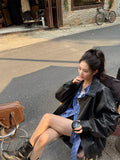 Women Cool Spring Black Leather Jacket